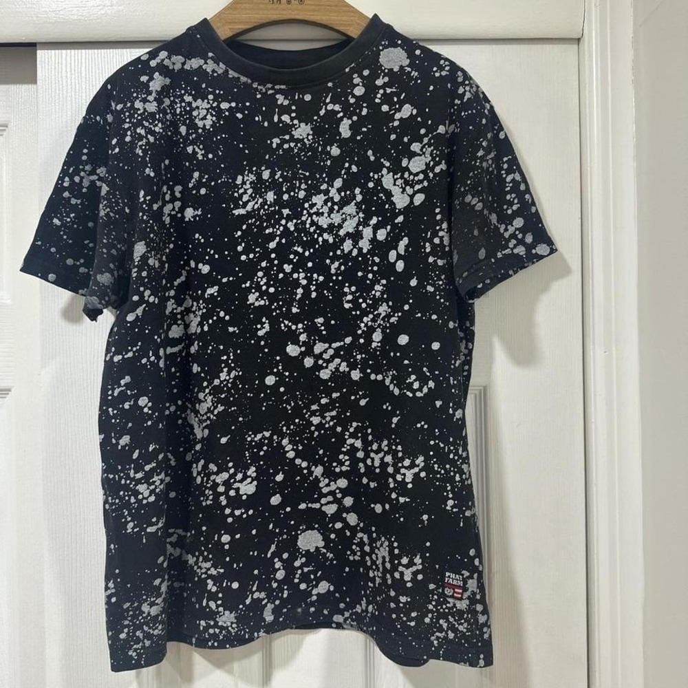 Vintage‎ Phat Farm Black & white paint splatter tee